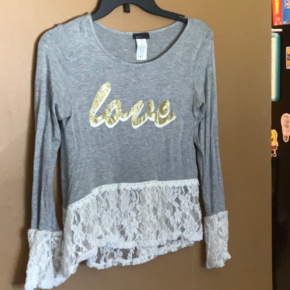 Nice girls top with lace size 14/16